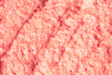Fruit yogurt ice cream. Smoothies from fresh fruits and berries. Ice cream texture. Delicious sweet dessert close-up as a background.