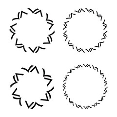 set of frames with V Shape Artwork 