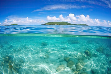 Fototapeta na wymiar tropical island in the ocean
