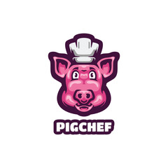Pig Chef Mascot Logo Design