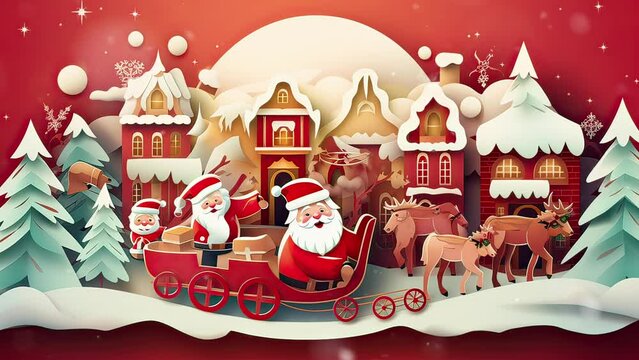 santa claus in the snow