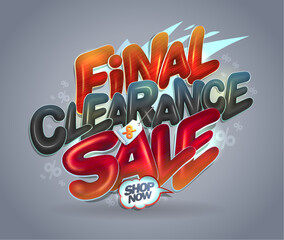Final clearance sale vector banner