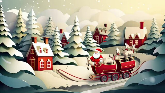 santa claus and christmas tree