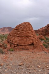Beehive shaped rock formation at Valley of Fire State Park in Nevada