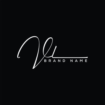VL letter beauty handwriting vector logo. 