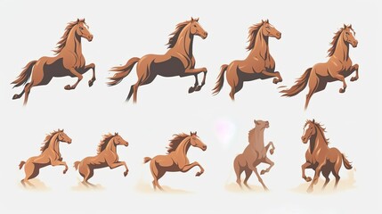 Horse Run cycle Animation Sprites Sprites sheets