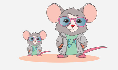 two similar mouse vector for using