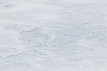 Snow texture, snow cover with uneven surface