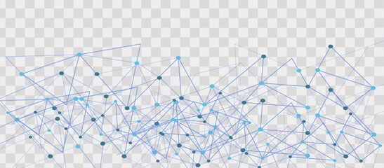 Internet network. Data and technology concept. Abstract technological background with dots and lines connection. - obrazy, fototapety, plakaty