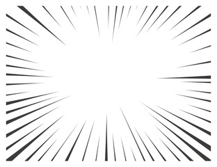 Obraz premium Pop art black and white comic book cartoon. Vector illustration. Comic book action lines.