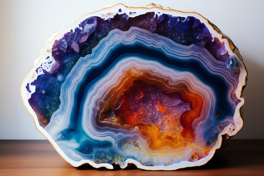 crystal geode colorful rainbow layers - Powered by Adobe