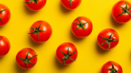 Tomato pattern. Red tomato art - obrazy, fototapety, plakaty