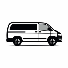 Minivan in cartoon, doodle style. 2d vector illustration in logo, icon style. AI Generative