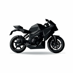 Fototapeta premium Motorcycle in cartoon, doodle style. 2d vector illustration in logo, icon style. AI Generative