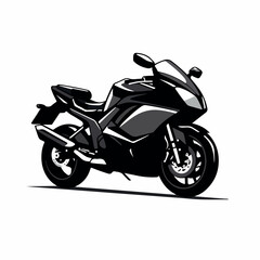 Obraz premium Motorcycle in cartoon, doodle style. 2d vector illustration in logo, icon style. AI Generative
