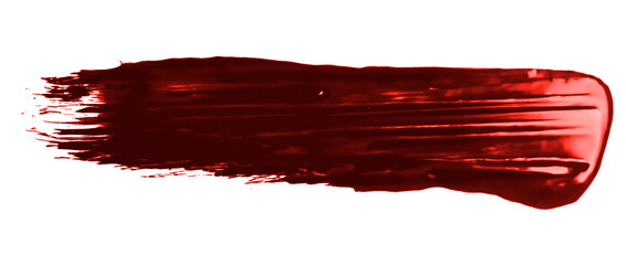 Dark red oil colour brush stroke
