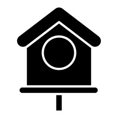 Bird House Glyph Icon
