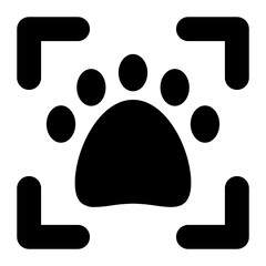 Paw Print Glyph Icon