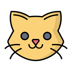 Cat Line Color Icon