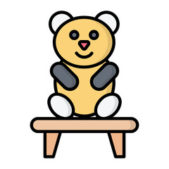 Pet Table Line Color Icon