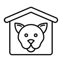 Dog House Outline Icon