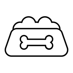 Dog Food Outline Icon