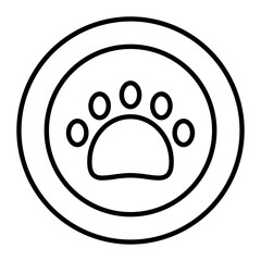 Pet Ball Outline Icon