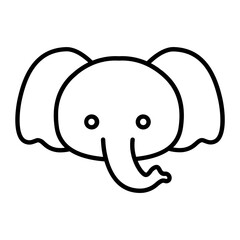 Elephant Outline Icon