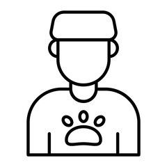 Pet Worker Outline Icon