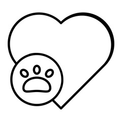 Pet Love Outline Icon