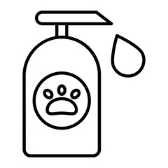 Pet Shampoo Outline Icon