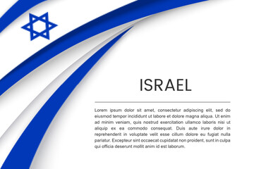 Israel country flag and text