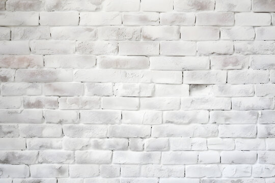 Whitewashed brick wall background.
