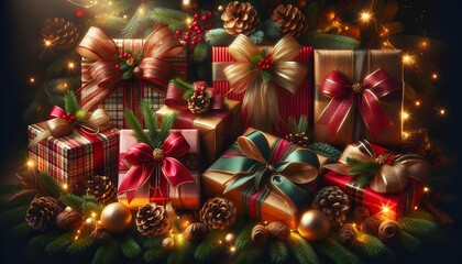 Sparkling Holidays: Christmas Gifts and Bright Decorations'.
