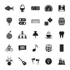 UX UI icons. Set of black icons. Flat icon bundle pack. Collection of icons. Collection of random abstract icon bundle pack sign symbol pictogram