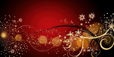 Greeting card for the Christmas and New Year holidays. Generative AI.