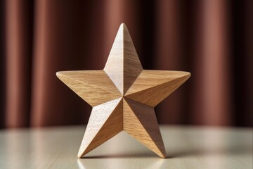 Star Decoration. Wooden Star Christmas Decoration for Simple and Traditional Holiday Celebration