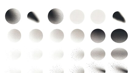 Shadow effects with grain noise and dot patterns
