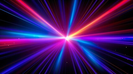 Neon futuristic flashes on black background Motion