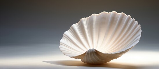Shadowed white seashell
