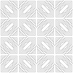 Vector seamless pattern. Modern stylish texture. Monochrome, linear abstract background.