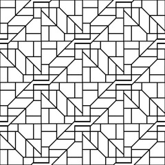 Vector seamless pattern. Modern stylish texture. Monochrome, linear abstract background.