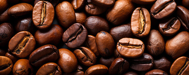 Circular Coffee Beans: An Aerial Perspective Background