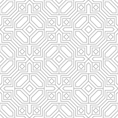 Fototapeta premium Vector seamless pattern. Modern stylish texture. Monochrome, linear abstract background.