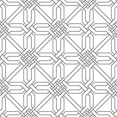 Vector seamless pattern. Modern stylish texture. Monochrome, linear abstract background.