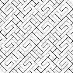 Vector seamless pattern. Modern stylish texture. Monochrome, linear abstract background.