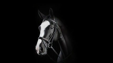 Portrait of a sport dressage horse