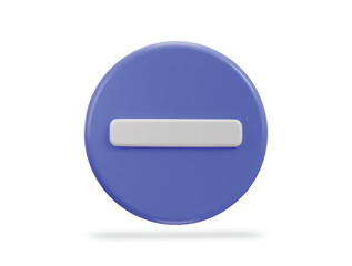 3d Minus icon vector illustration
