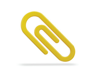 paper clip icon 3d rendering