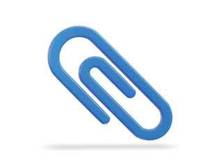 paper clip icon 3d rendering